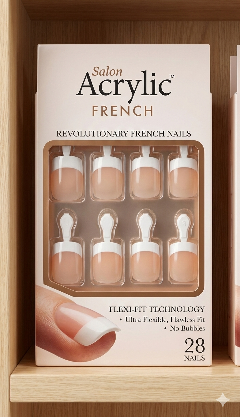 French tips press on nails, turquoise nails, pink tips with hearts