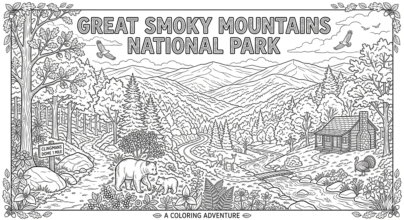 National Parks Coloring printable
