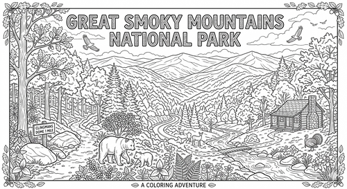 National Parks Coloring printable